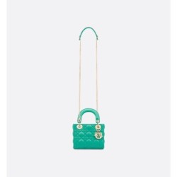 Sac Lady Dior Mini Aquamarina