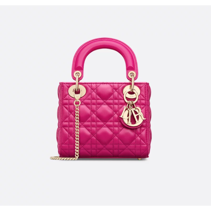 Sac Lady Dior Mini fuchsia