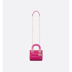 Sac Lady Dior Mini fuchsia