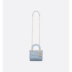 Sac Lady Dior Mini bleu pâle