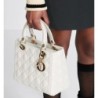 Sac Lady Dior Medium blanc