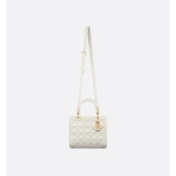 Sac Lady Dior Medium blanc