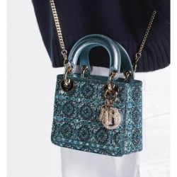 Sac Lady Dior Mini bleu céleste