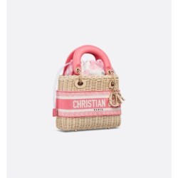Sac Lady Dior Mini Dioriviera pink
