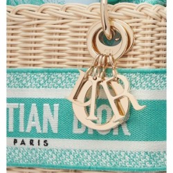 Sac Lady Dior Mini Dioriviera Aquamarina