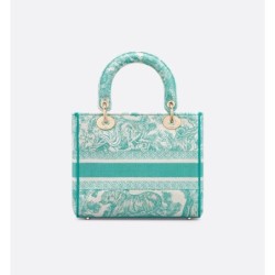 Sac Lady D-Lite Medium Dioriviera Aquamarina