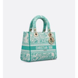 Sac Lady D-Lite Medium Dioriviera Aquamarina