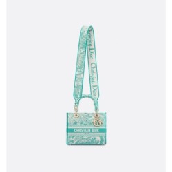 Sac Lady D-Lite Medium Dioriviera Aquamarina