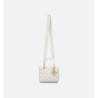 Sac Lady Dior My ABCDior Small libellules dorés blanc