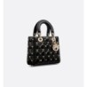 Sac Lady Dior My ABCDior Small libellules dorés noir