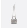Sac Lady Dior Mini strassé gris