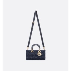 Sac Lady D-Joy Medium Cannage bleu