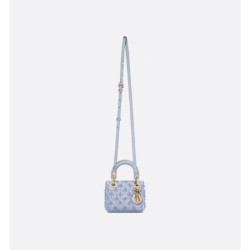Micro sac Lady Dior bleu Céleste
