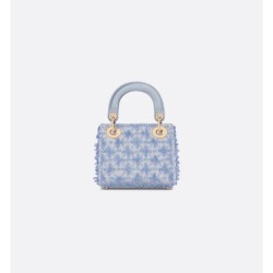Micro sac Lady Dior bleu Céleste