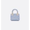 Micro sac Lady Dior bleu Céleste