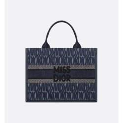 Sac Dior Book Tote Medium bleu