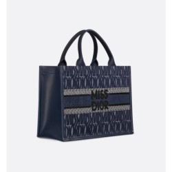 Sac Dior Book Tote Medium bleu