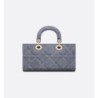 Sac Lady D-Joy Medium Denim Macrocannage bleu