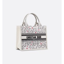 Sac Dior Book Tote Small Dioramour blanc
