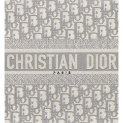 Sac Dior Book Tote Medium veau gris