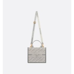 Sac Dior Book Tote Small veau gris