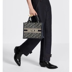Sac Dior Book Tote Small veau bleus