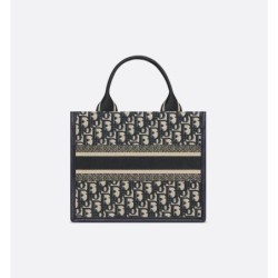 Sac Dior Book Tote Small veau bleus