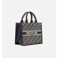 Sac Dior Book Tote Small veau bleus