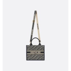 Sac Dior Book Tote Small veau bleus