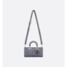 Sac Lady D-Joy Medium Denim Macrocannage bleu