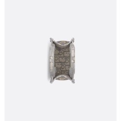 Sac vertical Dior Book Tote Mini Oblique gris