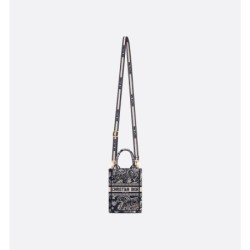 Sac vertical Dior Book Tote Mini Reverse bleu