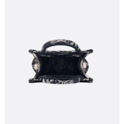 Sac vertical Dior Book Tote Mini Reverse bleu