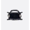 Sac vertical Dior Book Tote Mini Reverse bleu