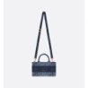 Sac Dior Book Tote Mini Oblique bleu
