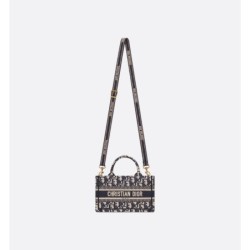 Sac Dior Book Tote Mini Oblique dark bleu