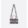 Sac Dior Book Tote Mini Reverse bleue