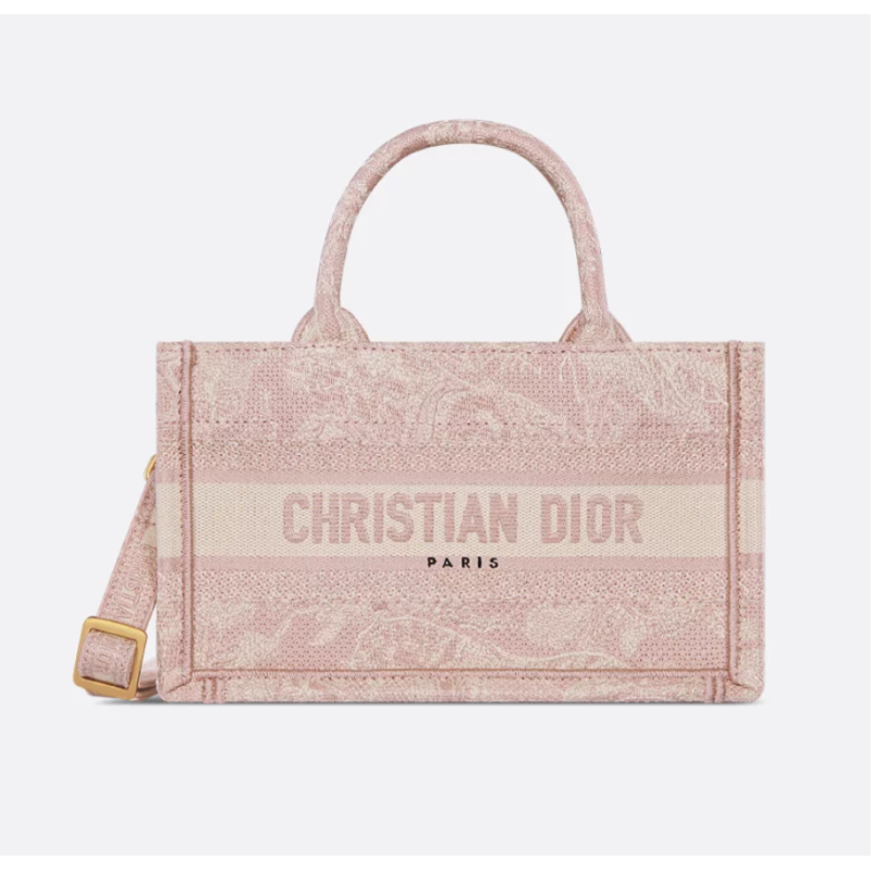 Sac Dior Book Tote Mini Reverse rose