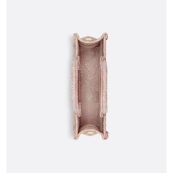 Sac Dior Book Tote Mini Reverse rose