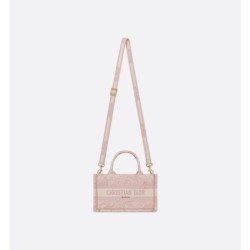 Sac Dior Book Tote Mini Reverse rose