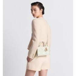 Sac Dior Book Tote Mini Macrocannage couleur latte