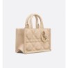 Sac Dior Book Tote Mini Macrocannage beige poudre