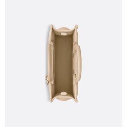 Sac Dior Book Tote Mini Macrocannage beige poudre