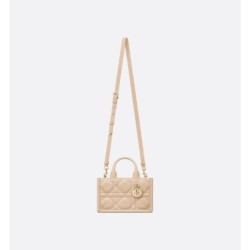 Sac Dior Book Tote Mini Macrocannage beige poudre