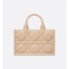 Sac Dior Book Tote Mini Macrocannage beige poudre