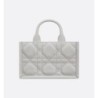 Sac Dior Book Tote Mini Macrocannage gris Cloud