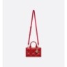 Sac Dior Book Tote Mini Macrocannage couleur rouge
