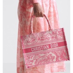 Sac Dior Book Tote Medium Dioriviera Candy Pink