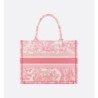 Sac Dior Book Tote Medium Dioriviera Candy Pink