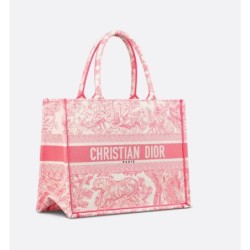 Sac Dior Book Tote Medium Dioriviera Candy Pink